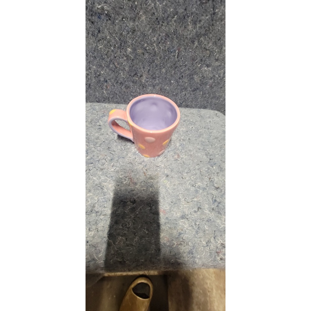 Starbucks 2006‎ Vintage Pink, Yellow, & LT Purple Hand Painted Coffee/Tea Mug